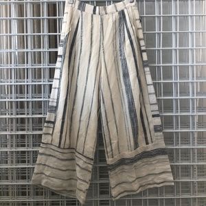 Lost + Wander White Striped Pants